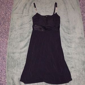 Black dress with gem straps
